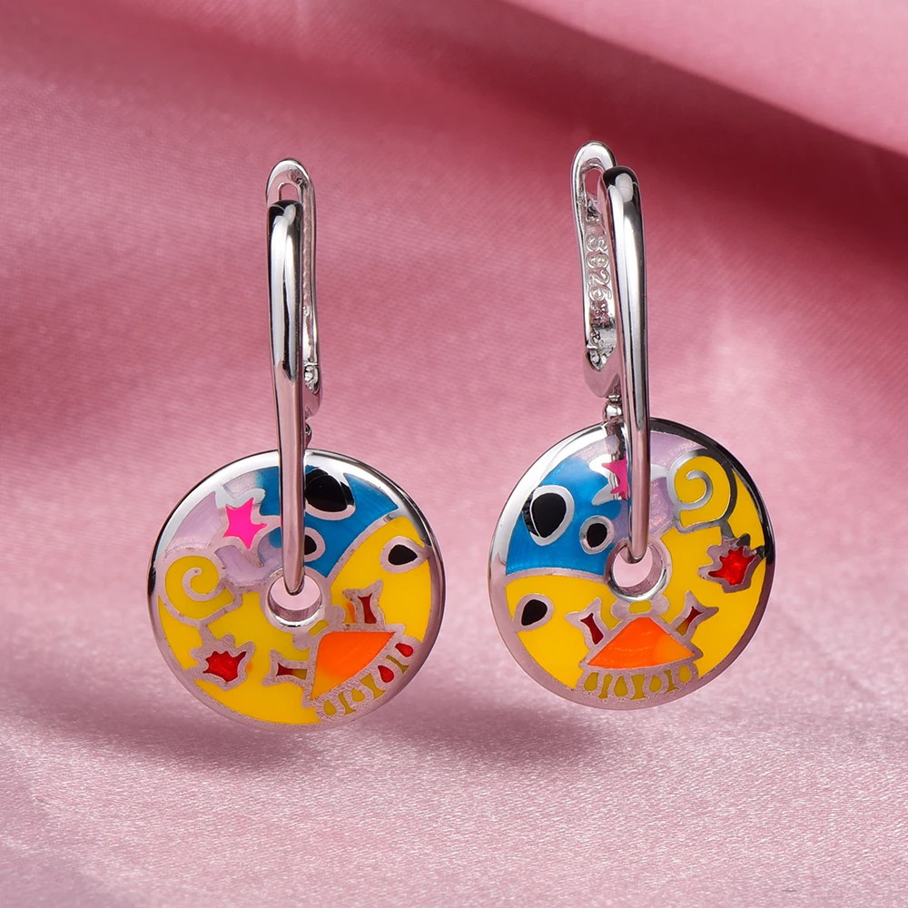 Женские серьги из серебра 925 пробы с эмалью|earings for girls|silver earringsearrings |