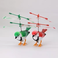 mini drone rc toy remote electric mini bird flying bird helicopter flashing lights hand controlled aircraft for children gifts
