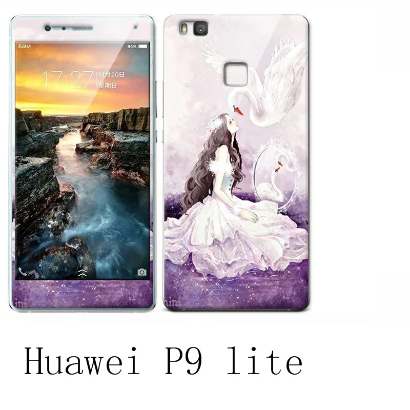 Huawei P9 Lite Silicone Luxury Soft Case For Phone With 360 Protective+Color Integrated Tempered Glass Cover |