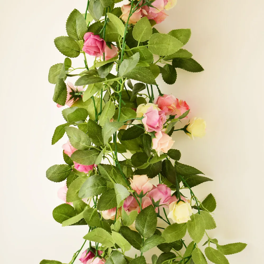 Шелковые искусственные розы лоза для дома качели сада вечерние ринки свадьбы