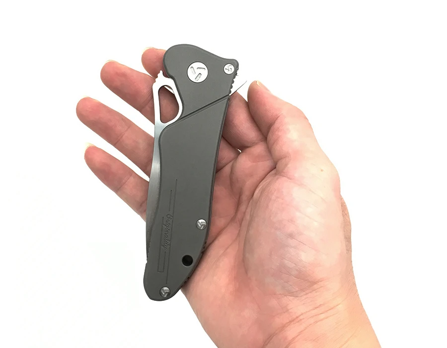 Maker3 дизайн листать складные ножи подшипник S35VN лезвие TC4 titanium ручка на открытом воздухе кемпинга Многоцелевой Охотничий EDC