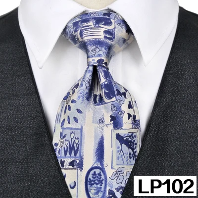 LP102 Классические разноцветные мужские галстуки с геометрическим рисунком Пейсли, шелк,, уникальные, ручная работа - Цвет: LP102