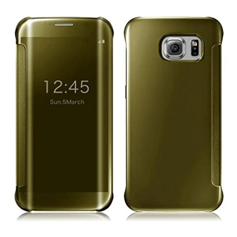 Mirror Smart View Flip Case Cover for Samsung Galaxy S6 S7 Edge Plus Note 4 5 C5 C7 J3 J5 J7 Window Luxury Full Protector New | Мобильные