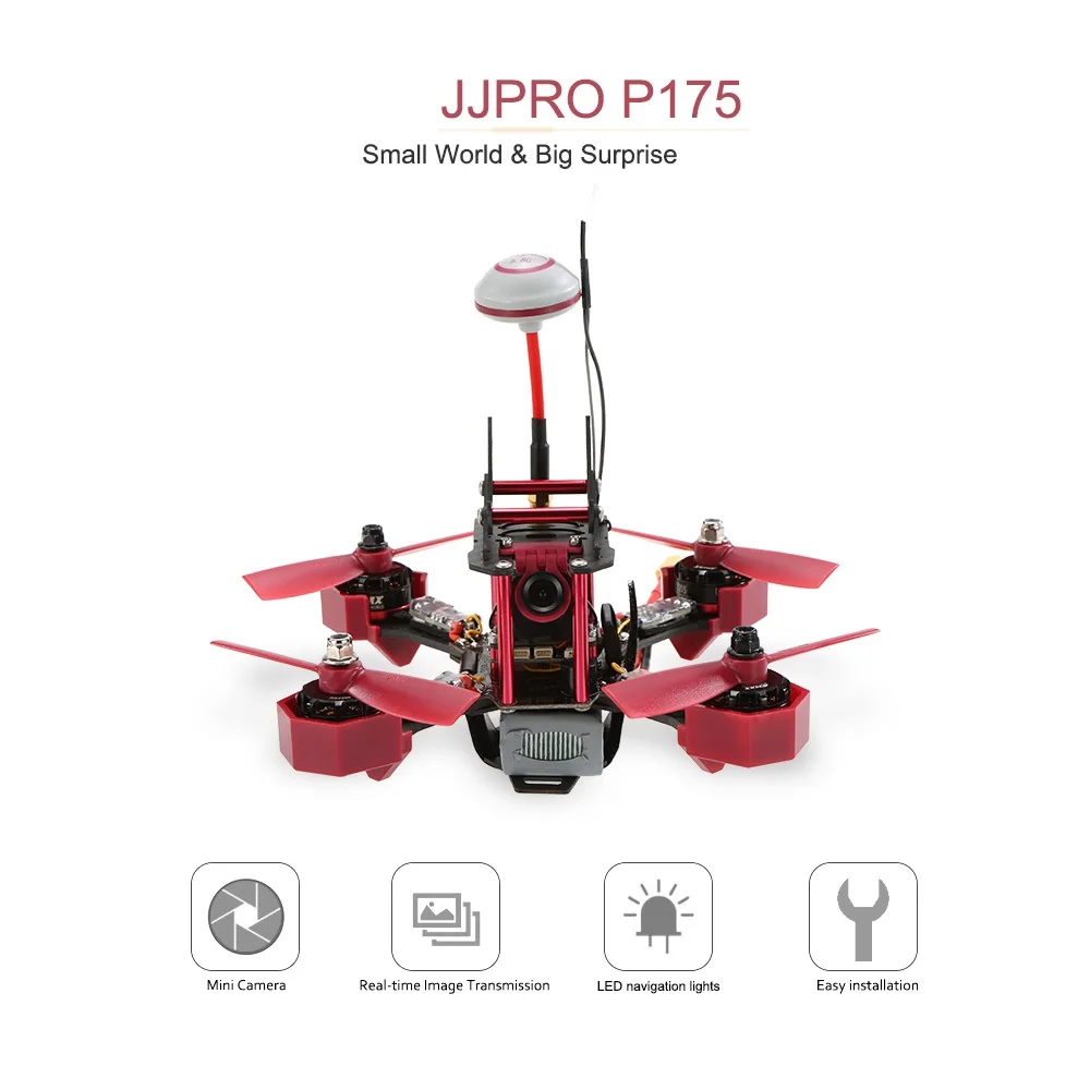 2017New JJPRO P175 5 8 ГГц 48ch углеродного волокна микро FPV гоночный Квадрокоптер Drone на