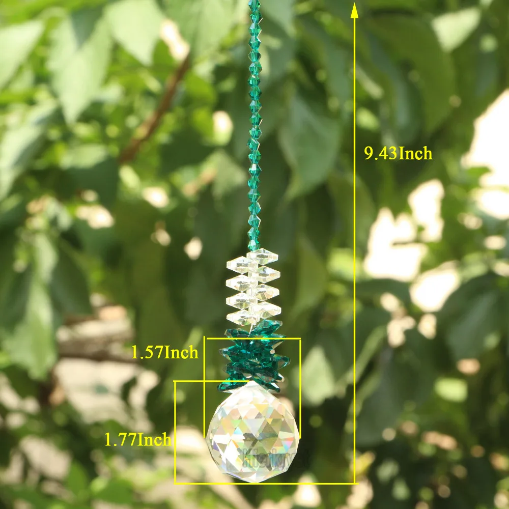 Crystal Ball Suncatcher Rainbow Decor Feng Shui Prisms Pendant Pendulum Hanging 40mm | Освещение