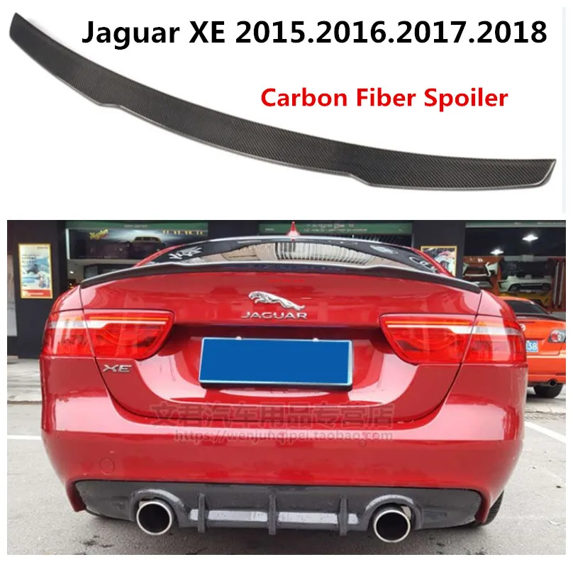 

Carbon Fiber Spoiler For Jaguar XE 2015 2016 2017 2018 2019 Rear Trunk Spoilers Lid Diffuser