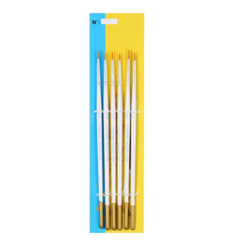 Bianyo 6Pcs Fine Hand-painted Hook Line Pen Round Tip Gouache Watercolor Brushes Drawing Art Student Stationery Supplies | Канцтовары
