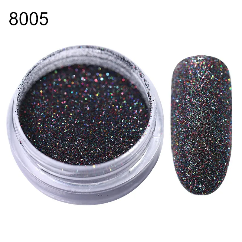 8005 0.5g/box Chameleon Nail Powder Nail Art Decorations Shining Glitters Dust Nail Pigment Glitter Powder Black Base Needed - Цвет: 8005