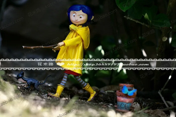 NECA детские игрушки Коралина и секретная дверь куклы фигурка 7 дюймов плащи свитер версия Caroline подарок для девочек