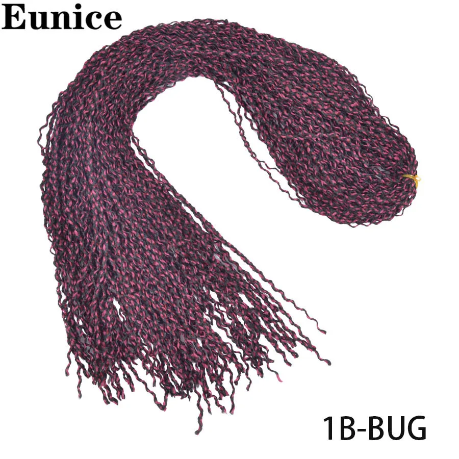 1BTBurgundy Длинные Синтетические крючком коробки косы тонкий твист Zizi коса коричневый серый бордовый наращивание волос 25-32 корней/упаковка - Цвет: 1BTBurgundy