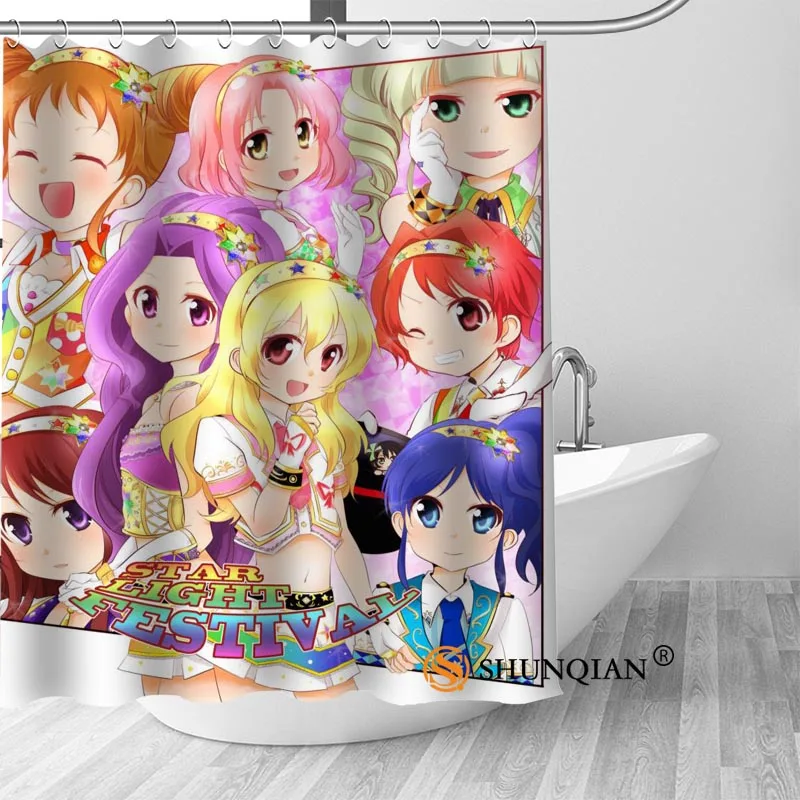Новый Aikatsu! Занавеска для душа украшения ванной комнаты дома водонепроницаемая