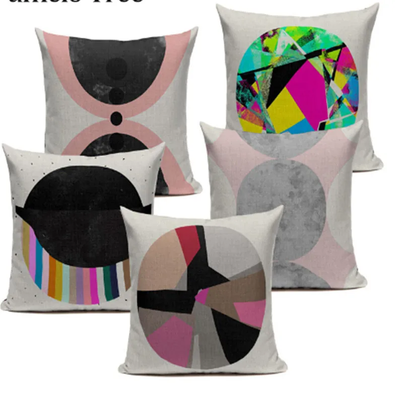 

Circles Pattern Graphic eclipse sun Cushion Cover Car Sofa Home Decor Linen Pillow Cover Throw Pillows Pillowcase Customized