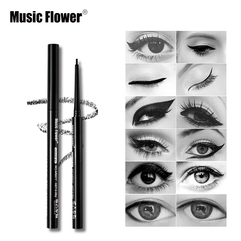Музыкальная подводка для глаз Flowe брендовая 8 цветов матовая вращающаяся гелевая