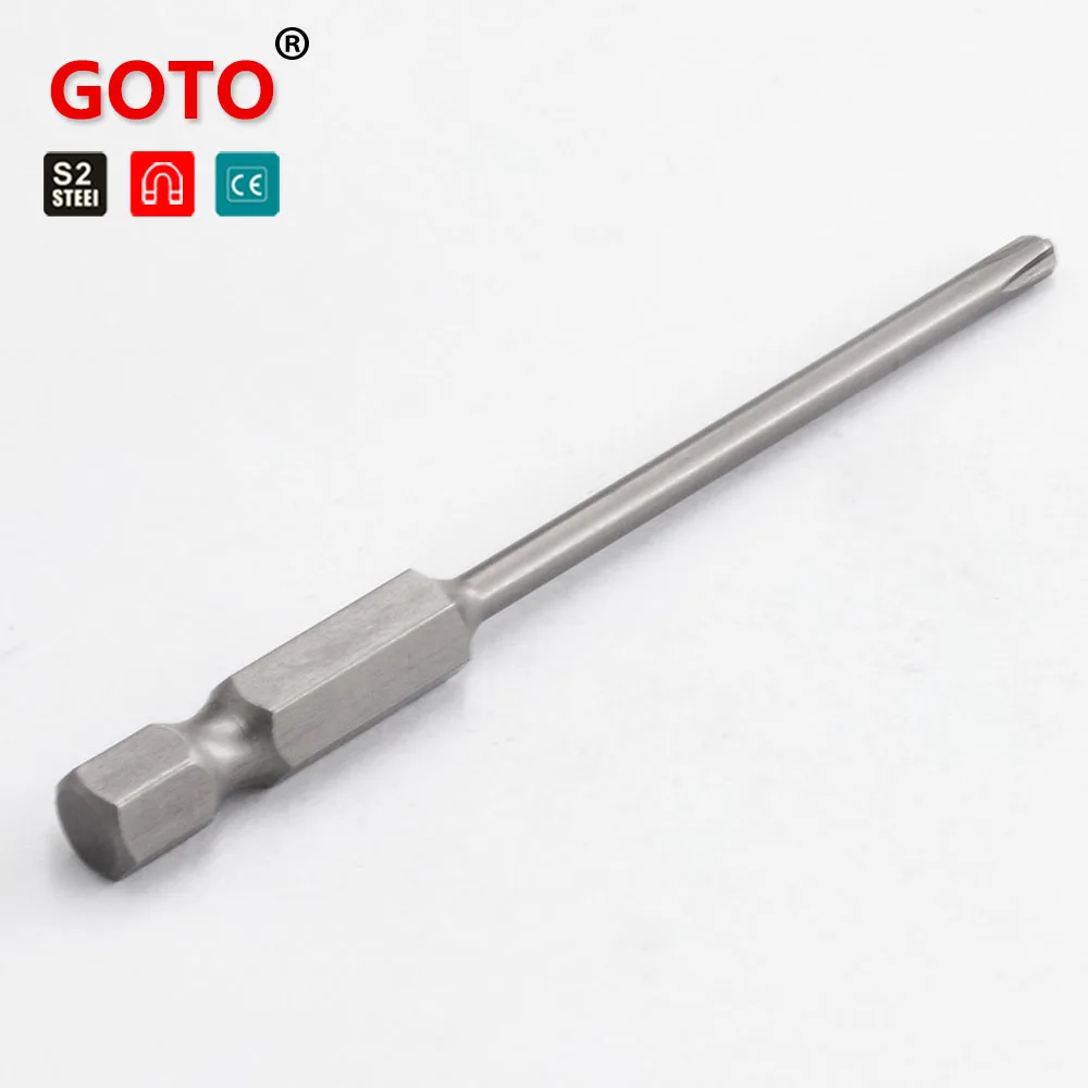 GOTO 10 шт 1/4 &quot6 35 мм Отвертка из сплава S2 стальные тонкие отвертки длинные 75