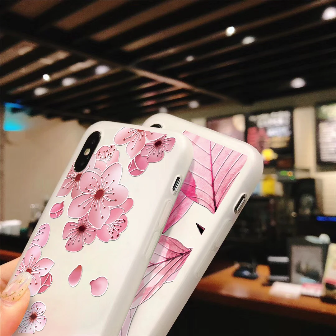 Чехол из ТПУ с 3D тиснением и матовым цветком для Huawei Honor View 20 8X 10 7A Play 9 P30 P20 P9 P10 Pro Lite