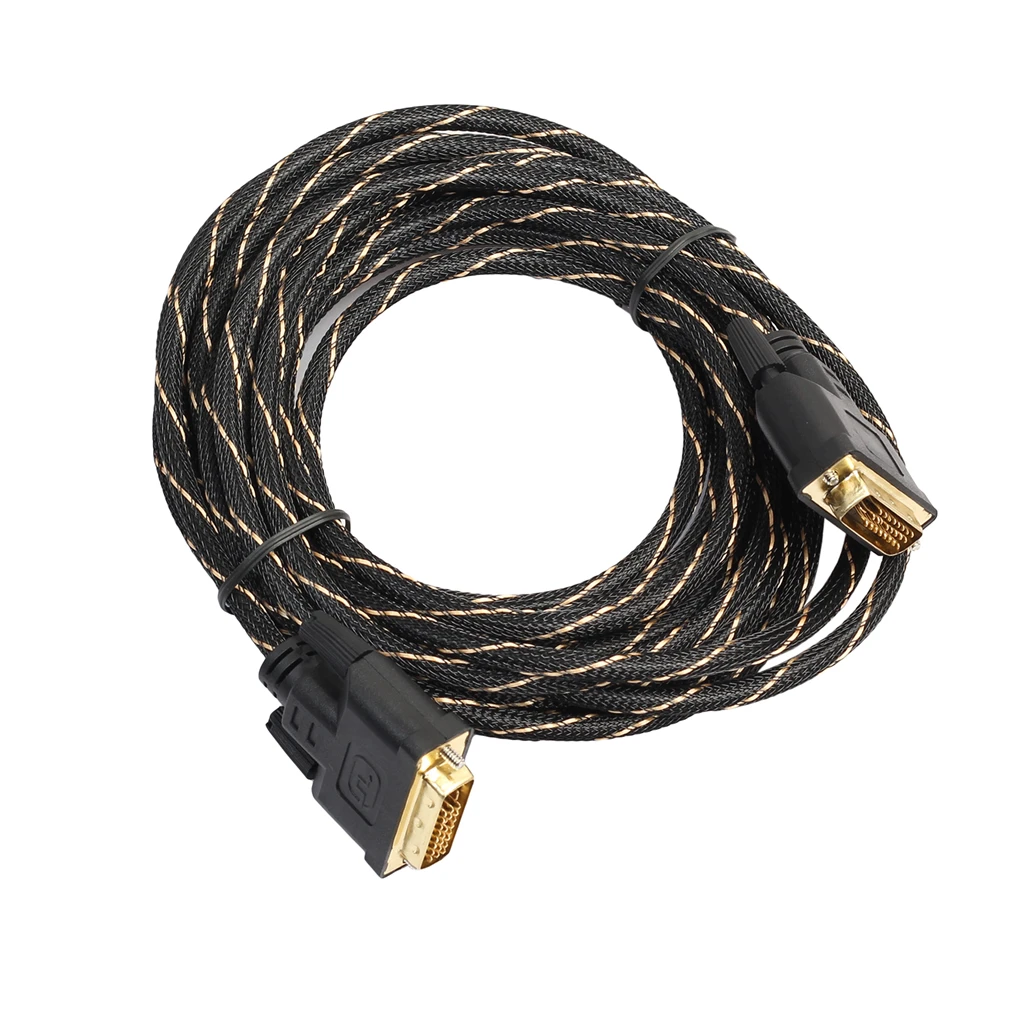 REXLIS ЖК дисплей Цифровой Монитор DVI D к Золото Мужской 24 + 1 Pin Dual Link ТВ кабель для TFT 0 5