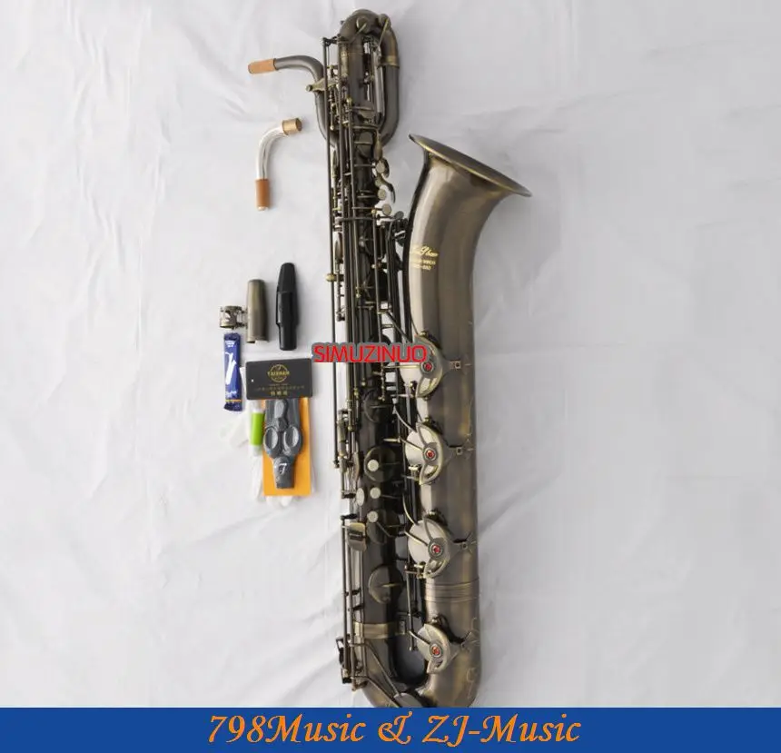 

Профессиональный баритон античный Eb sax низкая немецкая мундштук