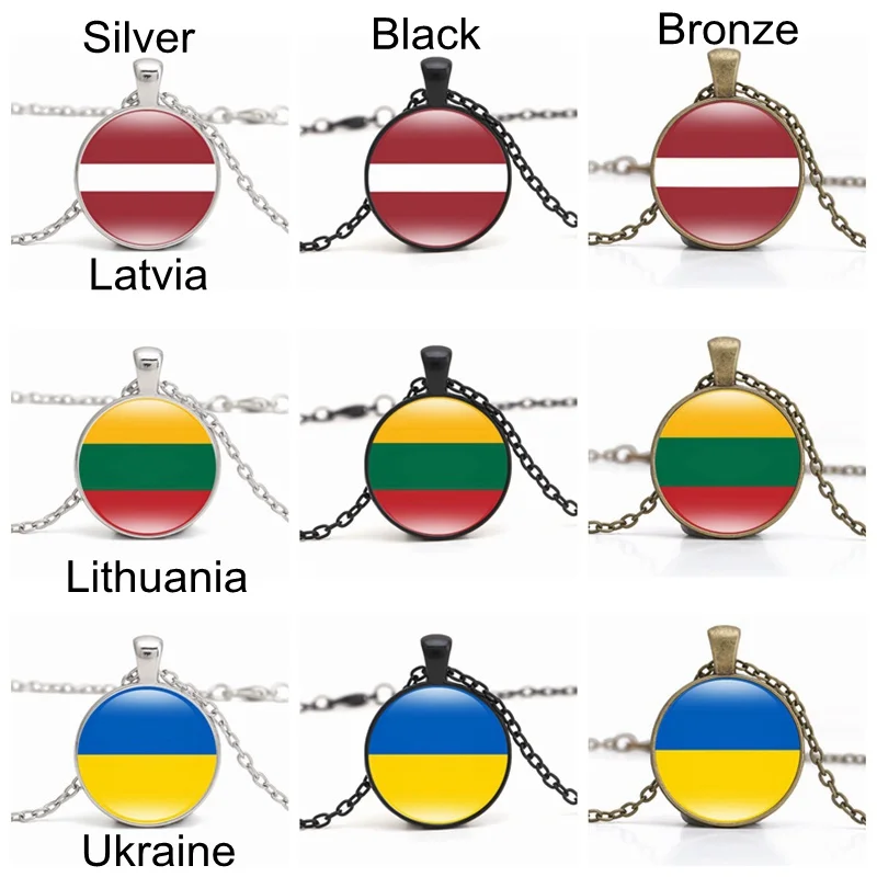 Canuomen российский кулон в форме флага ожерелье Восточная Европа страна Эстония