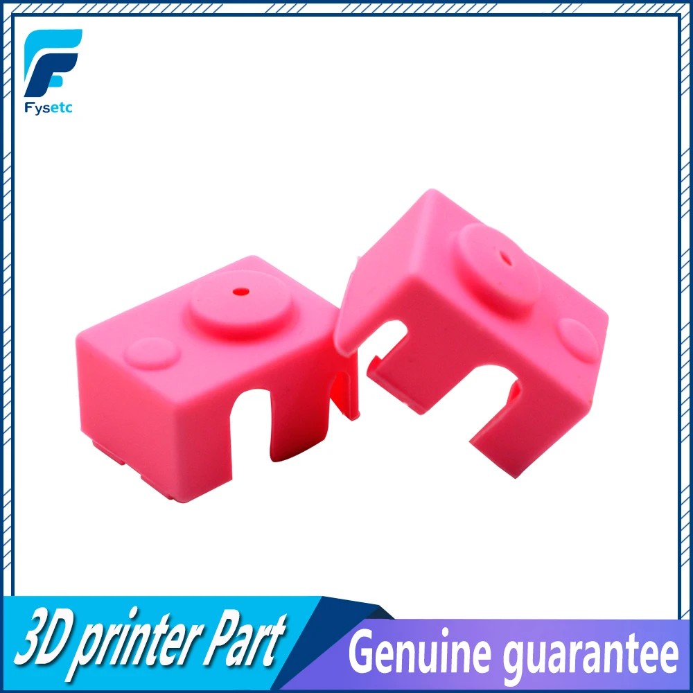 

2pcs Updating PT100 Block Silicone Pink Sock Kit For DIY V6 Hotend Prusa 3D Printer Heated Block Fast Shipping