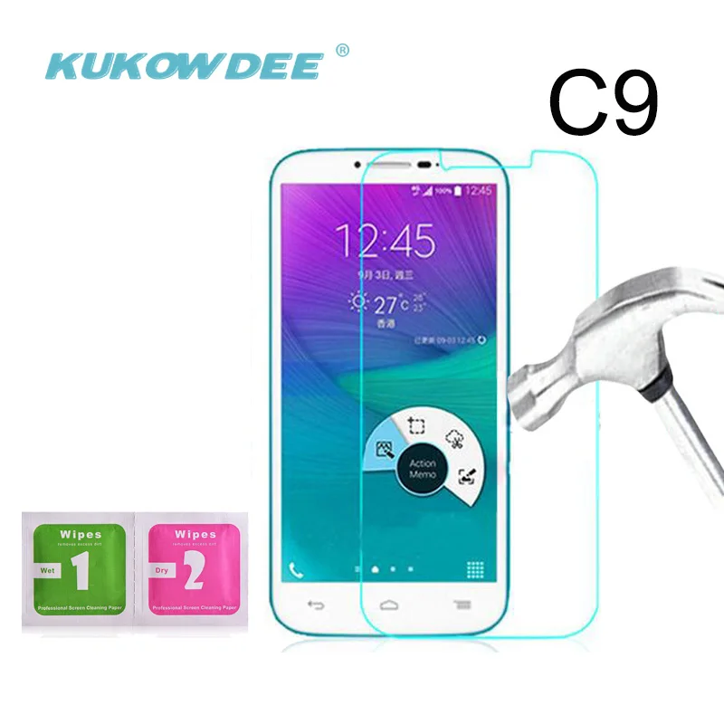 KUKOWDEE 2 шт. закаленное стекло HD для ALCATEL One Touch C3 C5 C7 C9 5017 7046 защитная пленка экрана |