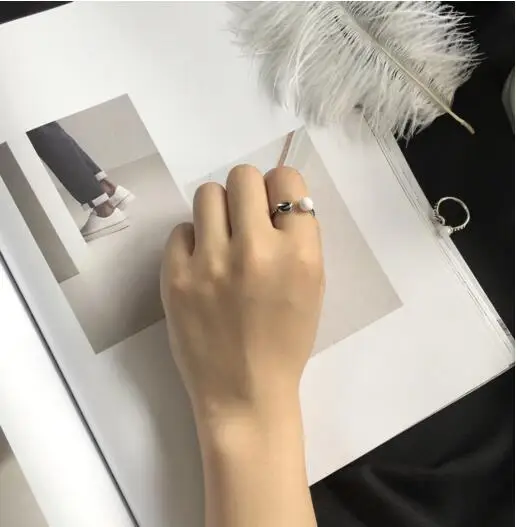jz 055 2017 simple opening pearl knot full ring fashion big wild tail jewelry female most beautiful accessories fac | Украшения и