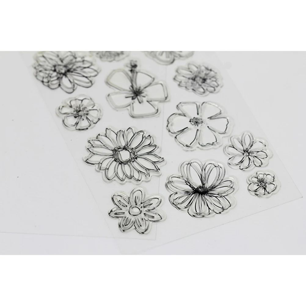 1 шт. практическая многоразовая креативная прозрачная резиновая печать для