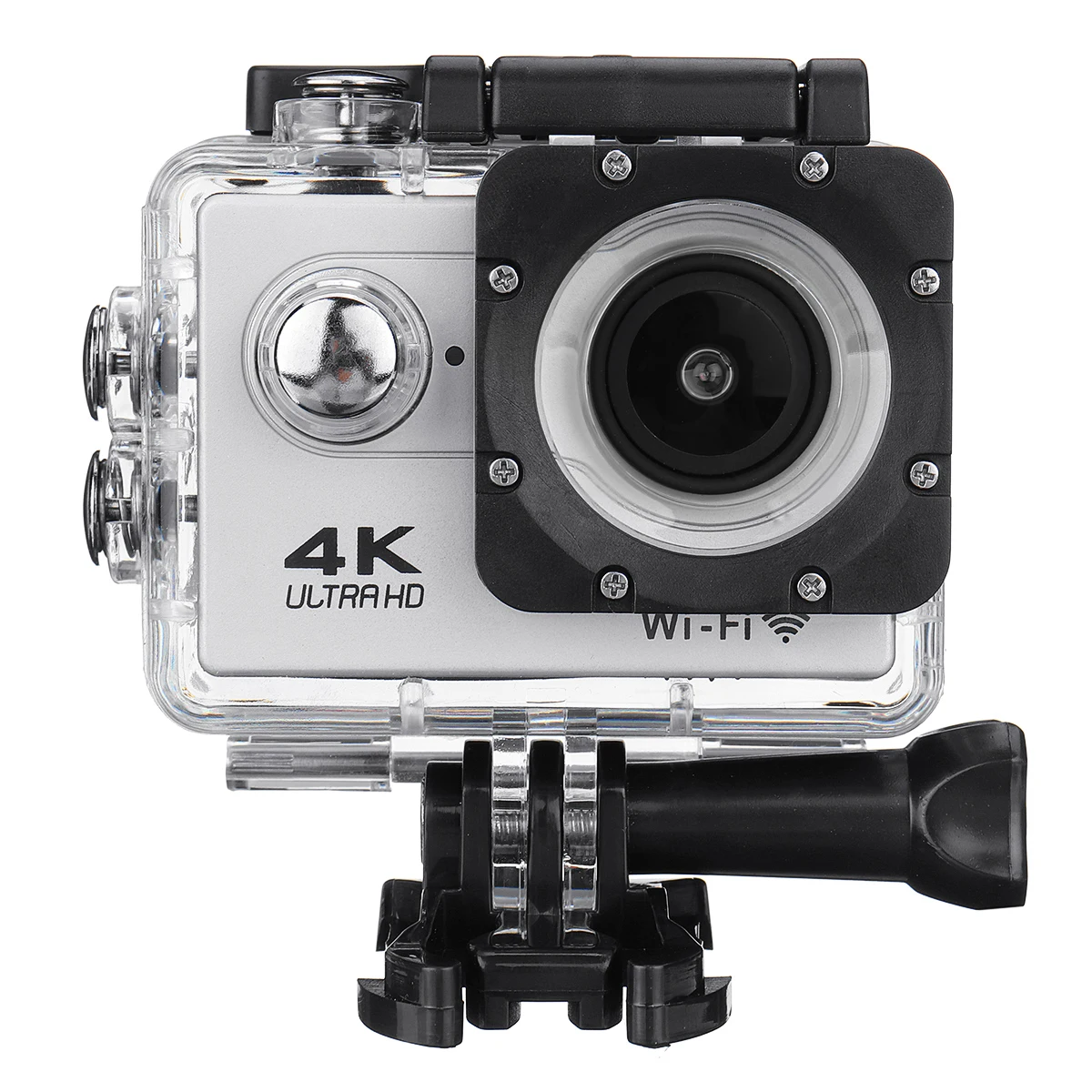 Серебристый Экшн-камера Ultra Hd 4k 30m Wifi 2,0 170d экран 1080p Подводная Водонепроницаемая Спортивная камера Go Extreme Pro Cam видеокамера - Цвет: Серебристый