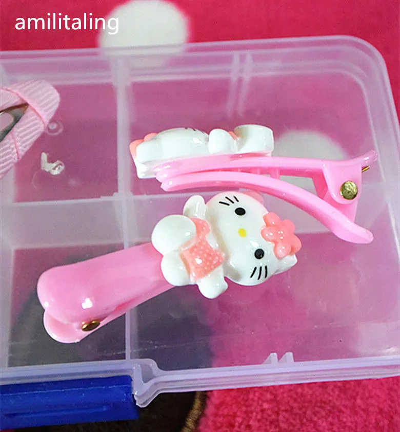 10 шт. в комплекте новый держатель для волос с чехлом коробкой Hello kitty девочек yey