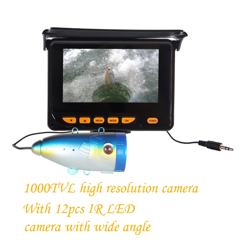 Камера для подледной рыбалки 1000TVL рыбопоисковый видеоэхолот ЖК монитор 4 3 дюйма