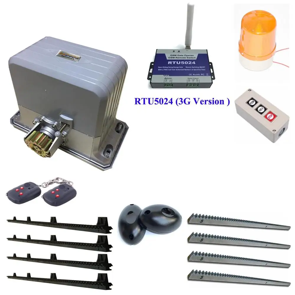 Kit 9 1800 кг сверхмощный мощный Электрический раздвижной ворот Открыватель двери автоматический ворот с 4 метров нейлоновая стойка или металлическая стойка - Цвет: Kit 9