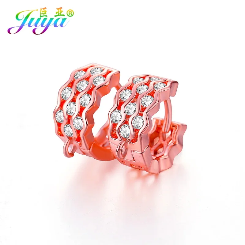 Rose Gold Ручной работы принадлежности для сережек золото/серебро/розовое золото рукоделие ювелирный материал серьги крючки Аксессуары женские серьги сделай сам - Цвет: Rose Gold
