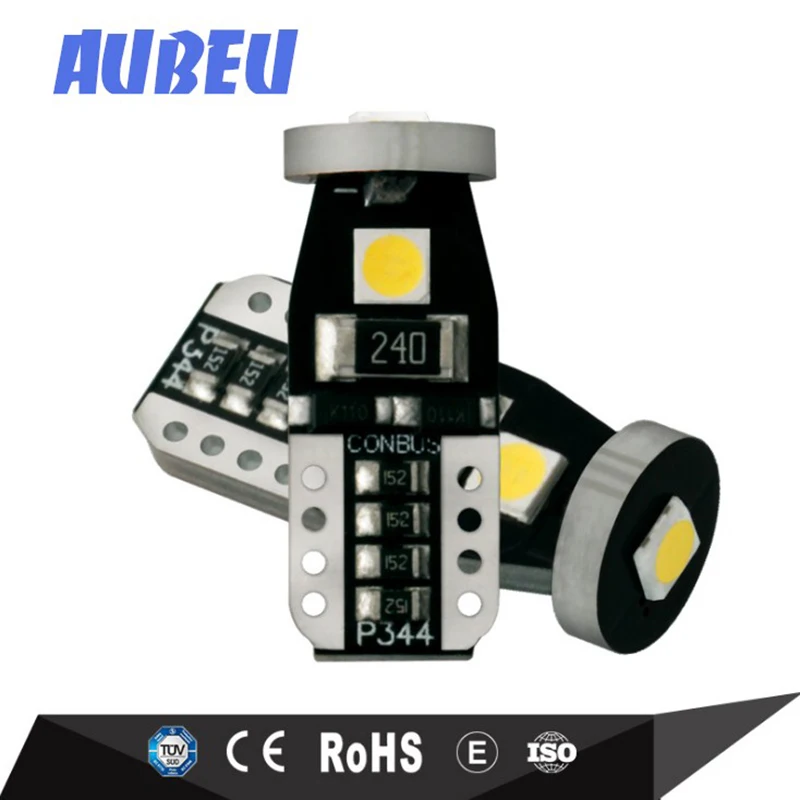 1 шт. T10 Canbus 6000K белый 3smd Автомобильный свет W5w 194 168 лампочки ошибки DC 12V клиновидная