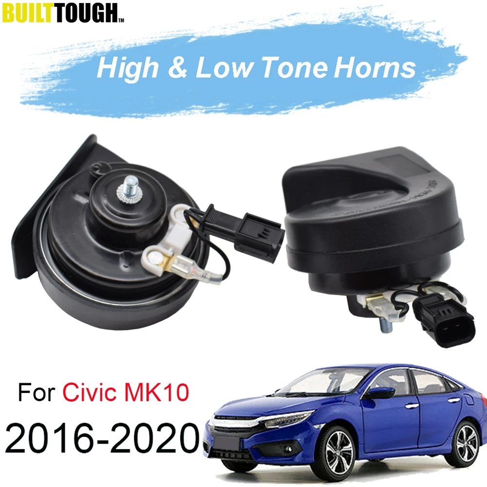 Для Honda Civic MK10 2016 2017 2018 2019 2020 Рог улитки 12 В громкий водонепроницаемый авто рога