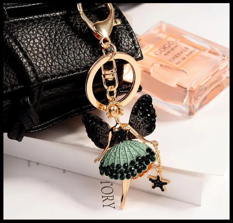 

Fashion Creative Angel KeyChain Girls Bag Ornaments Car Exquisite Gift Birthday Gift Party Favors Brand New