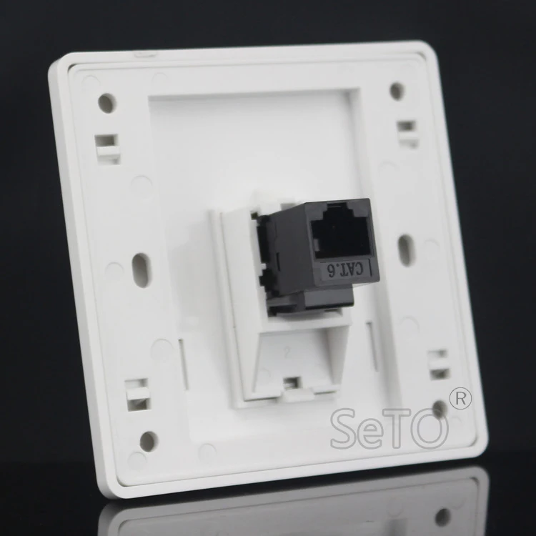 SeTo 86 Тип гигабитная RJ45 Cat6 сетевая Lan панель настенная гнездо Keystone Лицевая