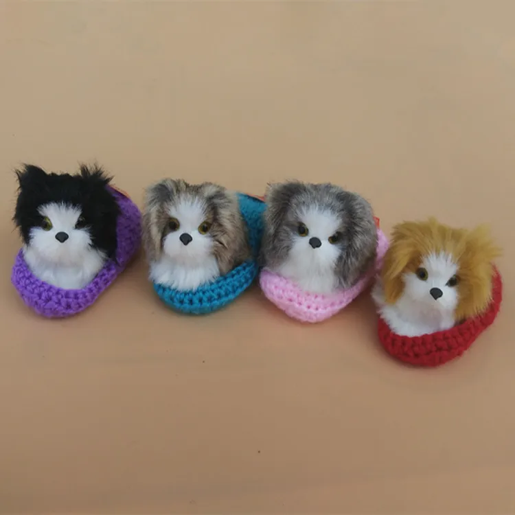 

Slippers dogs simulation handicraft furnishing articles animals cute cat plush toy doll factory direct sale