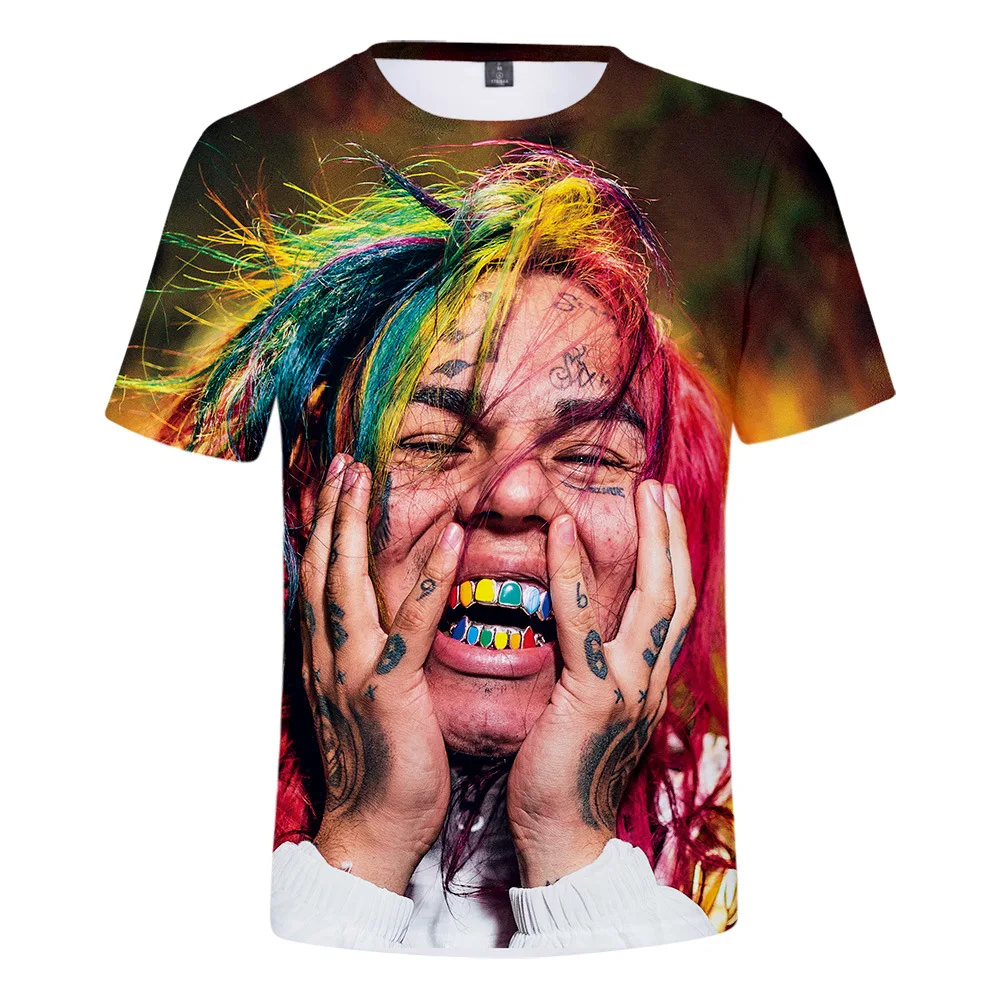 Футболка унисекс с мультипликационным рисунком 6ix9ine 3D модная хипстерская