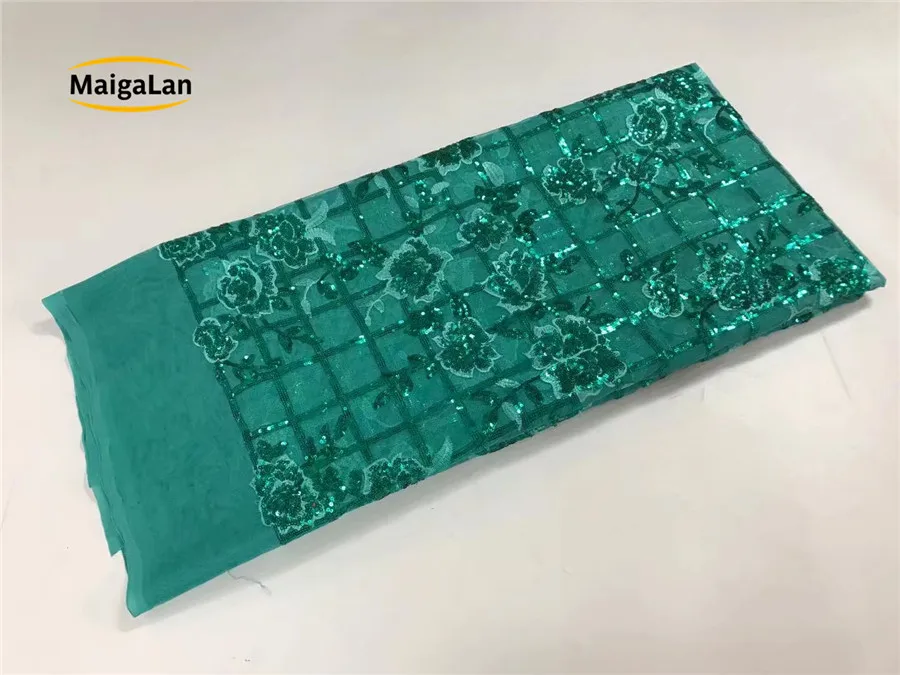 Maigalan Горячая Вышитые Тюль Кружево Ткань 5 ярдов французский чистая кружевной