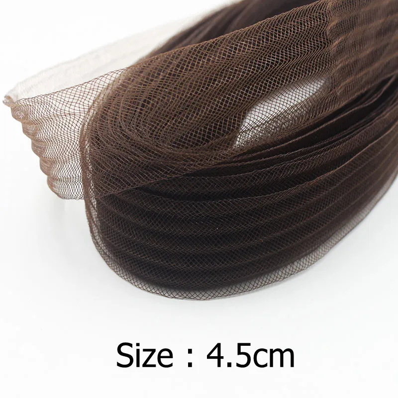 Косички косички IuBuFiGo из мятой лошади, 1,8 дюйма, 4,5 см, с волнистой одеждой, сетчатая ткань из кринолина, 100 ярдов/лот