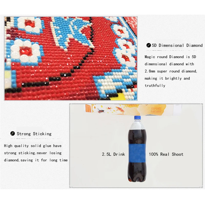 Алмазная вышивка 5D с двумя красными кранами крестом мозаика Декор для