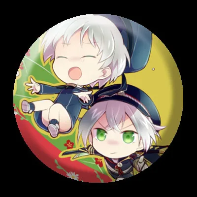 ZXFJXR 58 мм анимация Touken Ranbu Online Mikazuki Monoyoshi Sadamune Nakigitsune Yasusada значок подарок FNS брошь