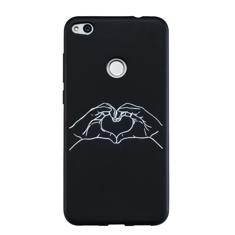 B Huawei P8 Lite Case Huawei P9 Lite Case Silicon Soft TPU Back Cover on for Huawei Honor 8 Lite P9Lite P8Lite P 9 Coque - Цвет: B