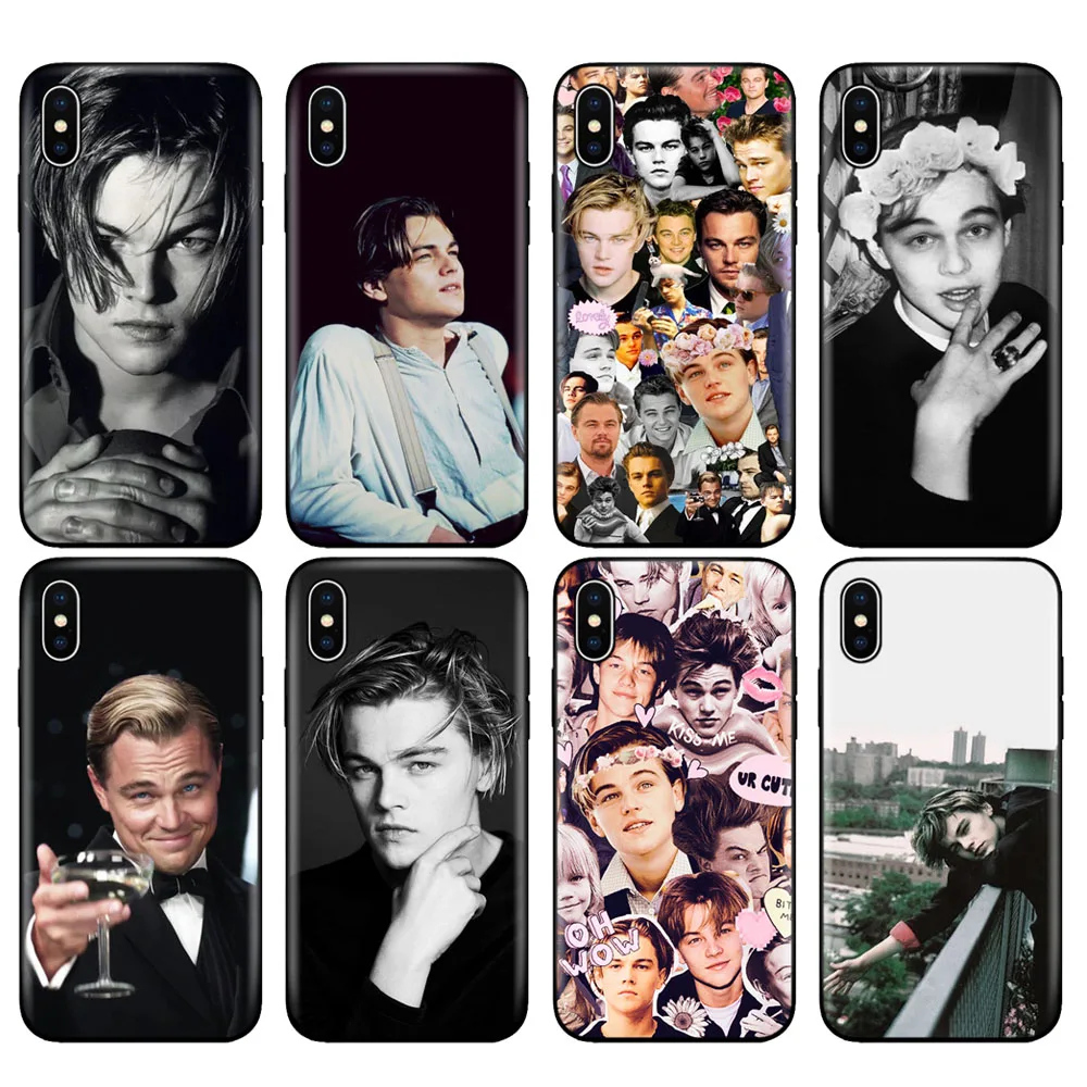 Черный ТПУ чехол для iphone 5 5s se 6 6s 7 8 plus x 10 силиконовый XR XS 11 pro MAX Leonardo Dicaprio young