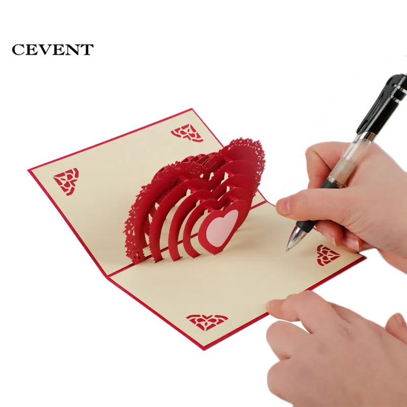 CEVENT 1 шт. 3D всплывающие поздравительные открытки с конвертом Подарочная открытка