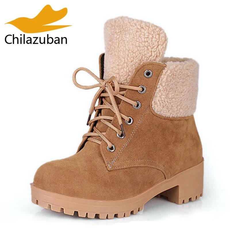 Chilazuban 4 цвета Размеры 34–43 Для Женщин Половина короткие теплые боты с