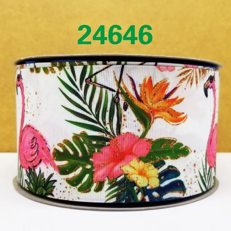 24646 50 ярдов мультфильм напечатанный grosgrain ленты 24695 - Цвет: 24646