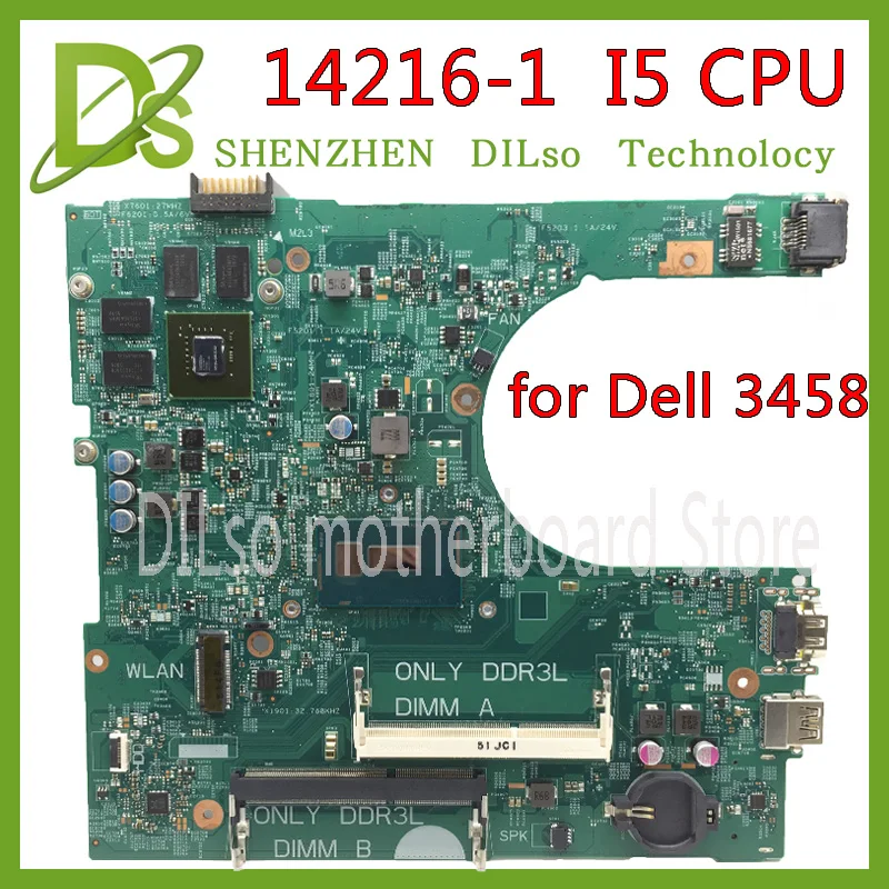 Kaufen KEFU 14216-1 3458 Motherboard Für Dell Inspiron 3558 3458 Laptop Motherboard I5 Cpu PM Mainboard Original-Test