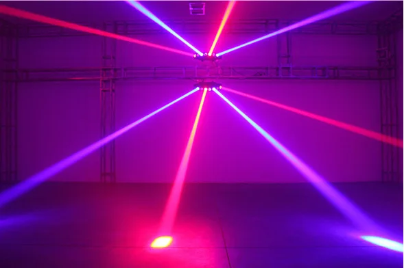 Stage Beam Lamps PRO DJ Show Party Lighting DMX512 Disco Bar Xmas RGB 8 Heads Projector Spotlights | Лампы и освещение