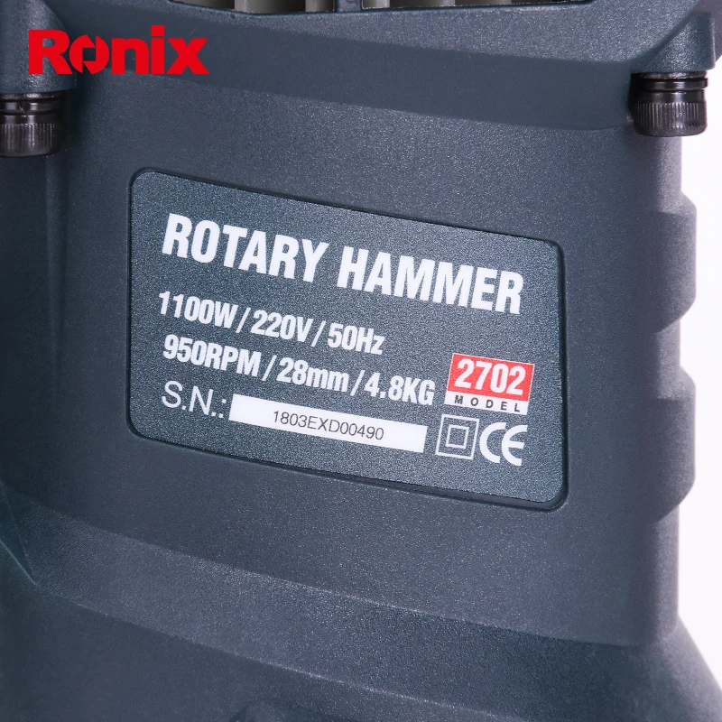Ronix новая модель 2702 1100 Вт электроинструменты вращающийся молоток Сучжоу дрель 28