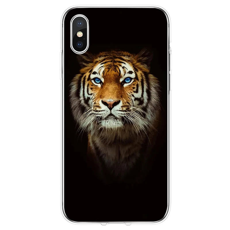 Чехол для телефона tiger lion animal howl мягкий силиконовый чехол iPhone 6 6plus 7 8plus 5 5S 5C SE X XS XR